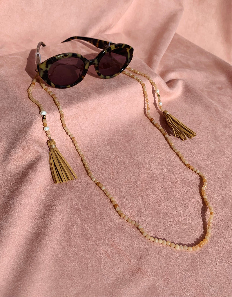 Ava Glasses Chain- Latte